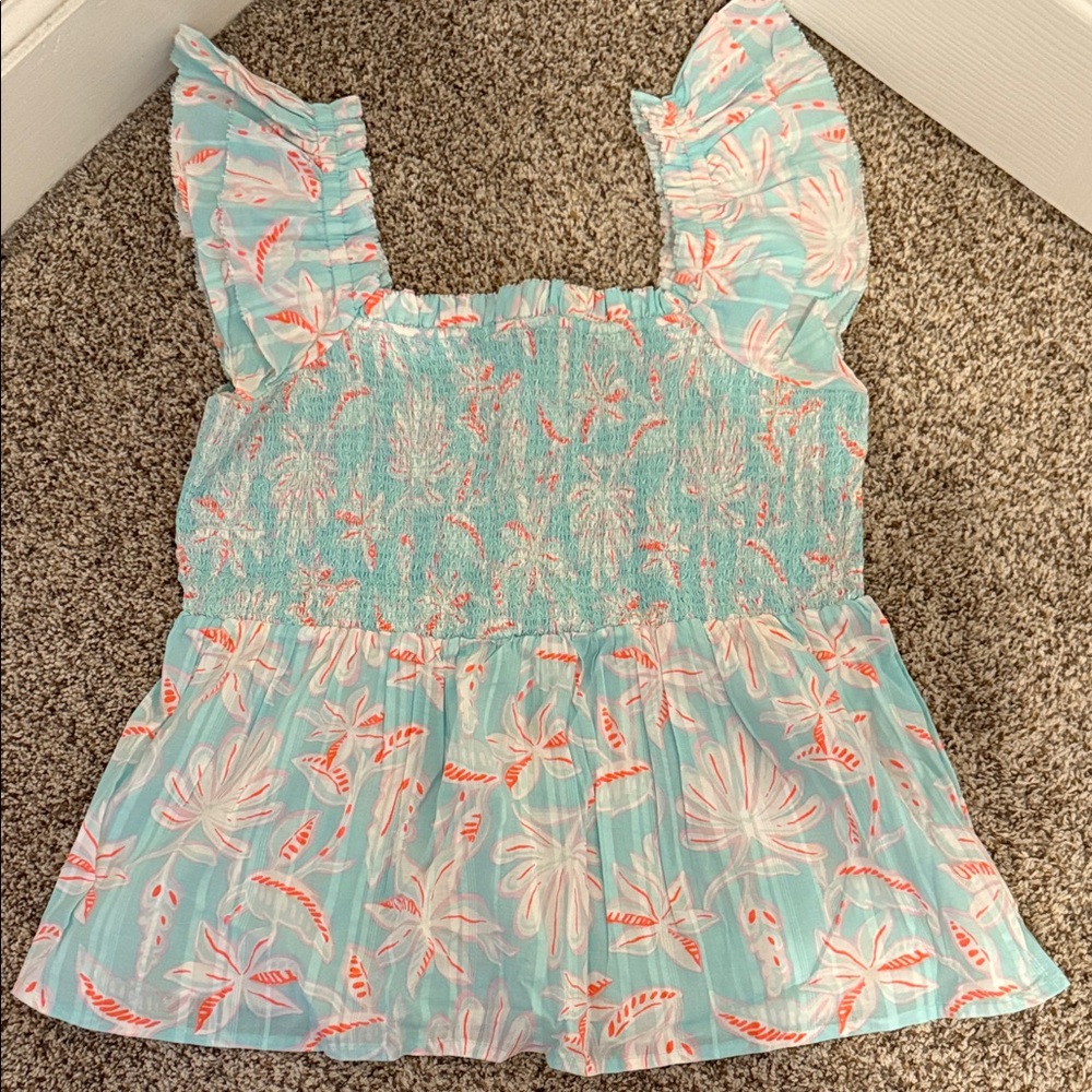 Floral Ruffle Sleeve Top Women’s